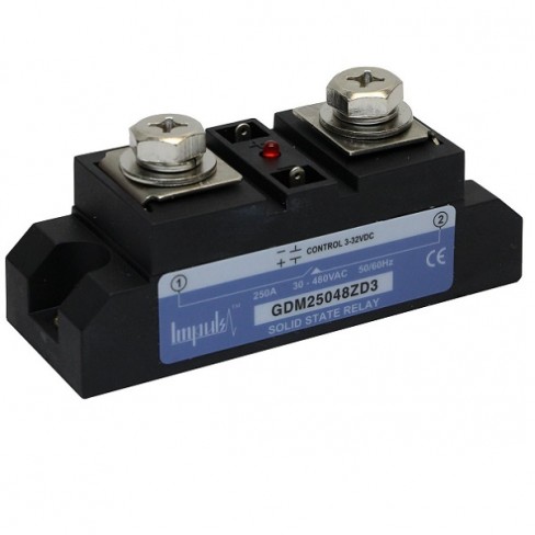 Твердотельные реле GDM25048ZA2 (250A, 480V AC, 80...280V AC) Твердотельные реле GDM25048ZA2 (250A, 480V AC, 80...280V AC)