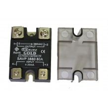 Твердотельное реле SAVP-3880 (80A, 380V AC, 4-20мА DC)