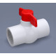 Кран шаровый PVC 1" внут х внут  белый  FFB0110